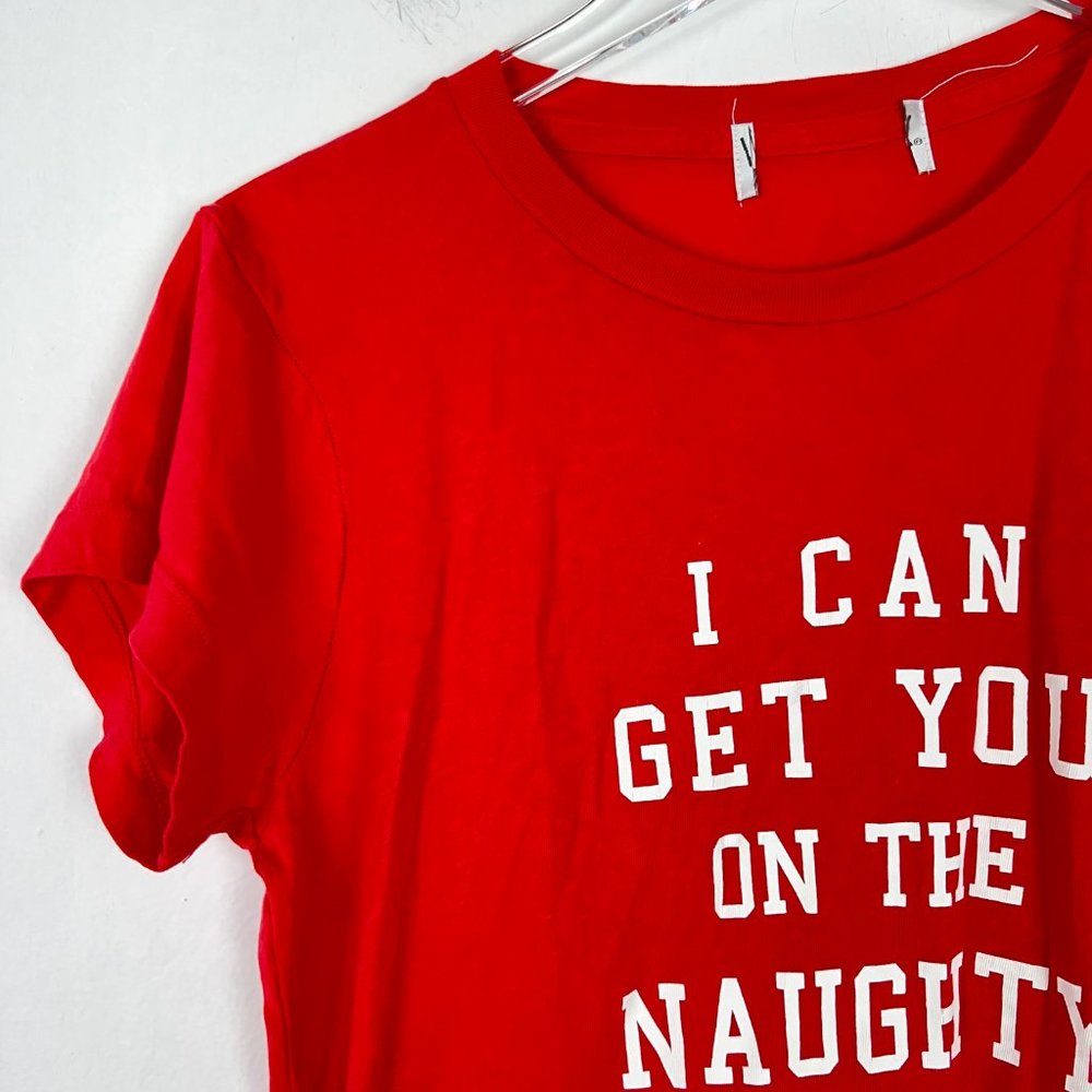 NWOT Wildfox I Can Get You On The Naughty List T-Shirt Christmas Size Small NEW - Picture 3 of 10